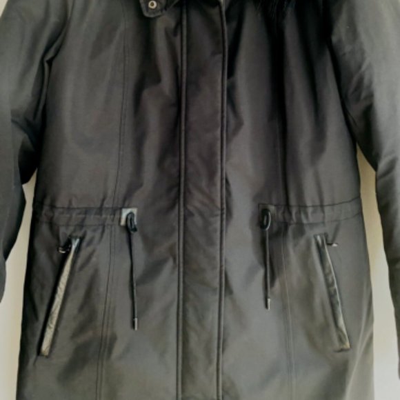 Mackage Enia L Lavish Fur Trim Down Coat Large Black WARM! Womens - Picture 4 of 10